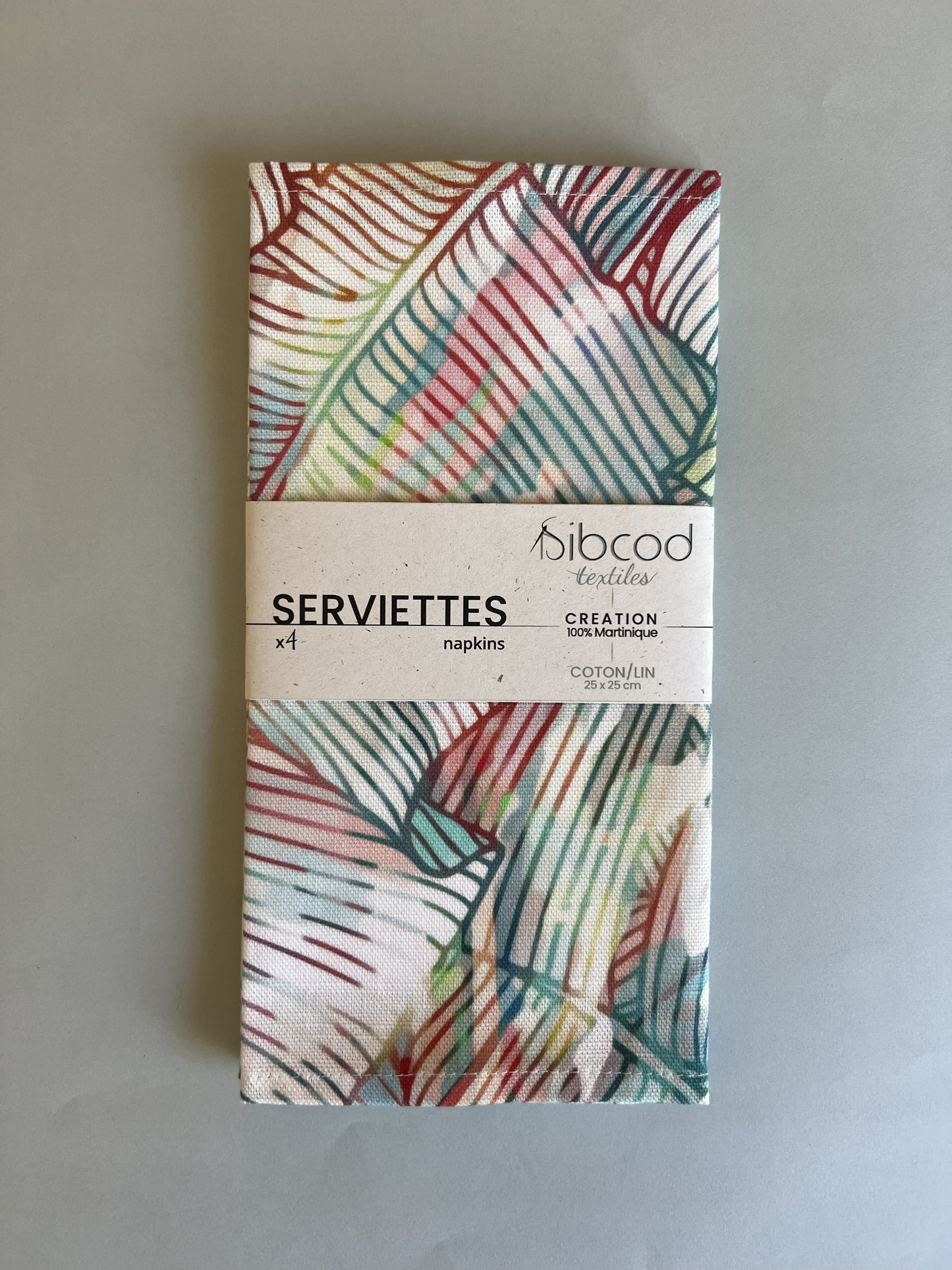 4 Serviettes de Table - Feuille Banane