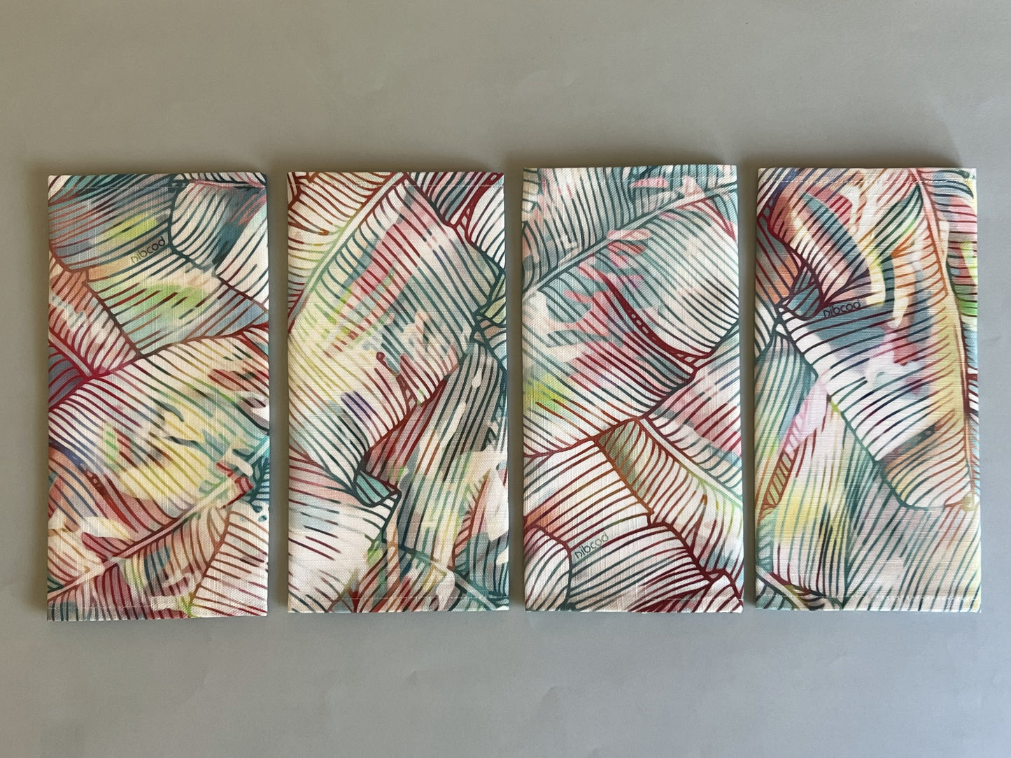 4 Serviettes de Table - Feuille Banane